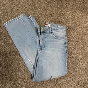 Wrangler high-rise, true straight crop jeans